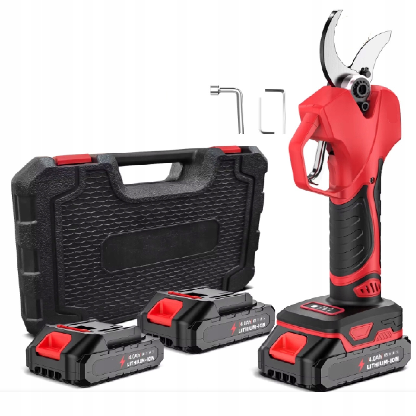 Akumulátorové elektrické záhradnícke nožnice Hammer 24V 30 mm s 2 batériami
